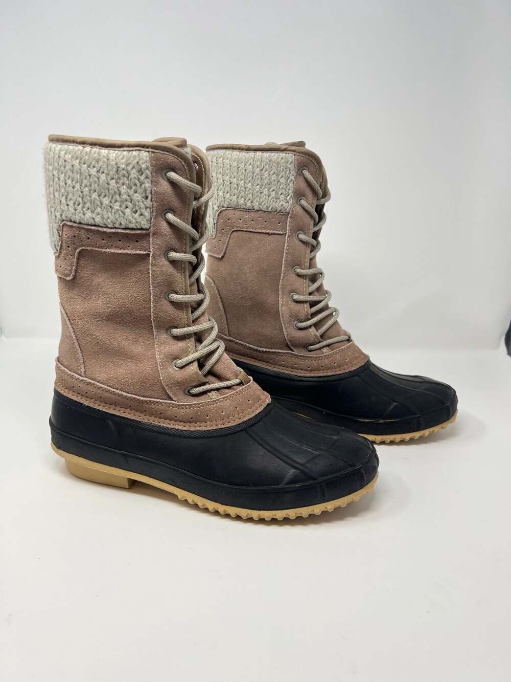 Itasca Boreal Snow Winter Boot Womens Size 10 Brown Leather Sweater Collar